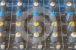 Old buttons equipment audio