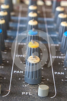 Old buttons equipment audio