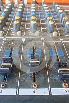 Old buttons equipment audio