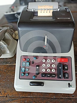 An Old Calculator of Olivetti for collection