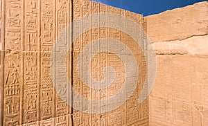 Old Calendar Carved In Hieroglyphs On The Walls Of Kom Ombo Temple, Kom Ombo, Egypt