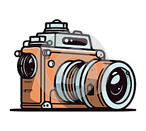 Old camera equipment symbolizes history of photography