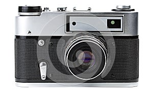 Old camera isolated on a white background