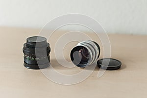 Old camera lenses