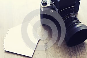 Old camera and paper 2