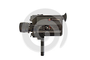 Old camera super eight isolated on white background
