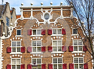 Old Canal Building Singel Canal Amsterdam Holland Netherlands