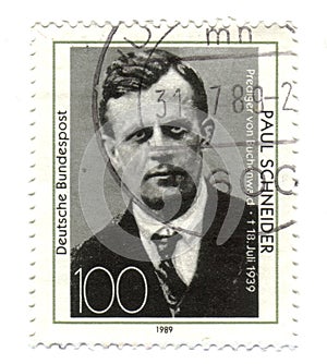 Old canceled german stamp
