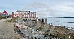 Old cannery on a sea shore