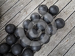 Old cannon balls