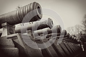 Old cannon barrels. Moscow Kremlin.