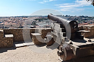 Old cannon in Castelo de Sao Jorge, Lisbon