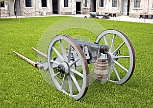Old cannon in exhibition
