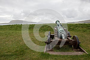 Old cannon on the historic fortress Skansin