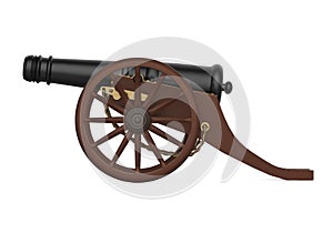 Old cannon isolated