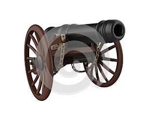 Old cannon isolated