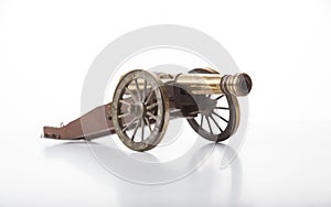 Old Cannon Model Isolated on White