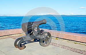 Old cannon in Petrozavodsk Karelia, Russia