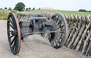 Old cannon with a rifled barrel