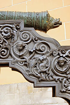 Old cannon shown in Moscow Kremlin.