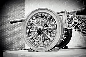 Old cannon shown in Moscow Kremlin.