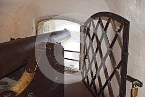 Old cannon in the tower Hohensalzburg Fortress, Salzburg