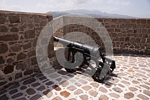 Old Cannon used as defense system at Fort Shirley