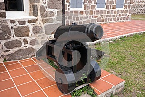 Old Cannon used as defense system at Fort Shirley