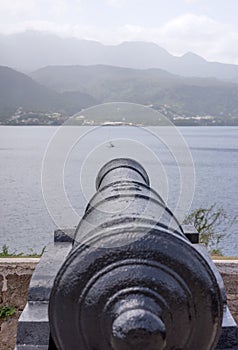 Old Cannon used as defense system at Fort Shirley