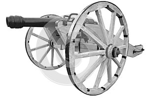 old cannon. vintage gunpowder weapon