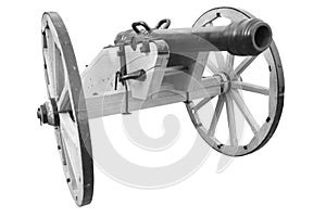 old cannon. vintage gunpowder weapon