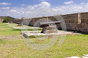 Old cannons on the fortress wall