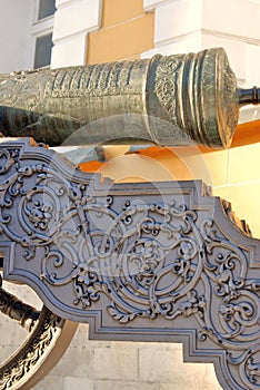 Old cannons in Moscow Kremlin. UNESCO Heritage Site.