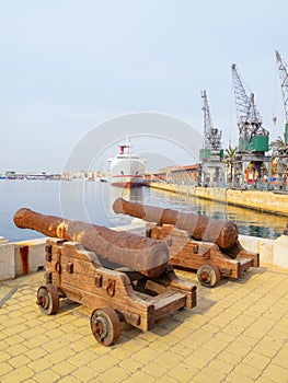 Old cannons port of Tarragona, Spain