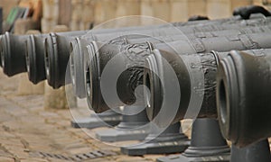 Old canon guns