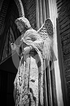 Cantera Angel outside a Church in Puerto Vallarta Mexico photo