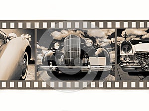 Old car on 35mm film