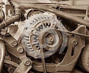 Old car alternator