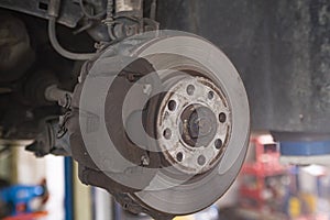Old car brake disc to be replaced 2