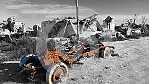 Old car corroded abandoned unarmed photo