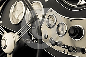 Old car dashboard
