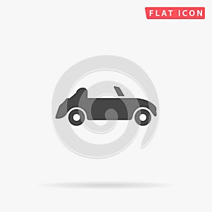 Old car flat vector icon