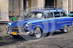 Old car in havana street