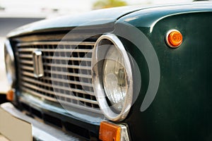 Old car headlights