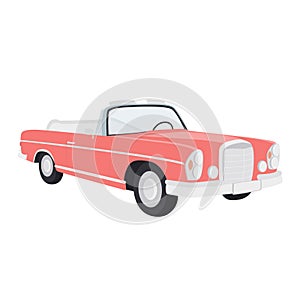 Old car isolated vector illustration