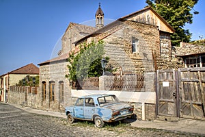 Old car in Sighnaghi