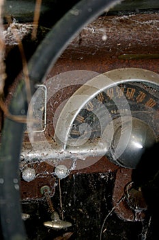 Old car speedometer photo