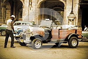 Old car in the streets of Havana
