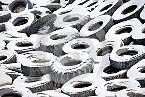 Old car tyres