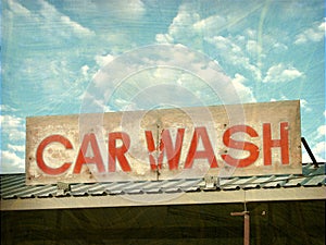 Old car wash sign